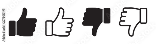 Foto Thumbs up and down icon set