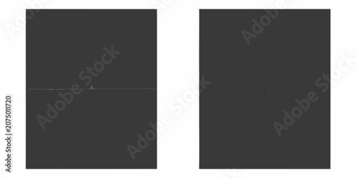Schilderij op canvas Horizontal line with small notch dark background silhouette