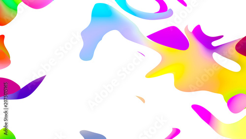 Vibrant Liquid Gradient Blobs and Fluid Abstract Shapes