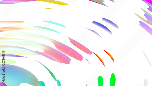 Sweeping Fluid Gradient Curves and Colorful Abstract Liquid Shapes