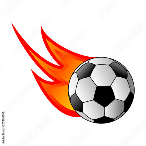 soccer ball with fire