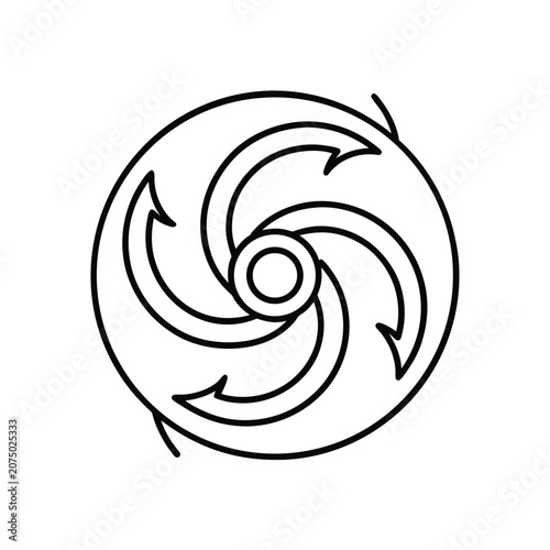 Circular Arrow Vortex Icon
