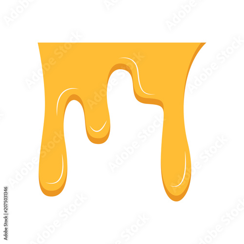 Foto Realistic Melting Cheese in a Cartoon Design.