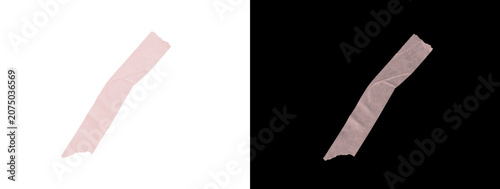 Glowing Pale Pink Textured Twisted Tape Ribbon Strip Material Swatch Dual Background