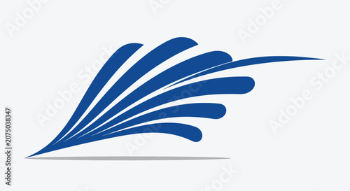 Slika na platnu Abstract Blue Winged Design Element.