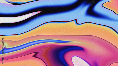 Obraz na plátně Psychedelic abstract background with vivid colors and flowing organic shapes creating vivid patterns
