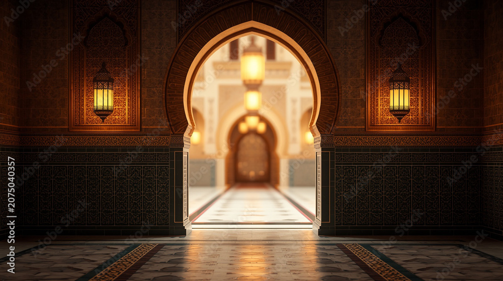 Obraz premium Islamic background and invitation