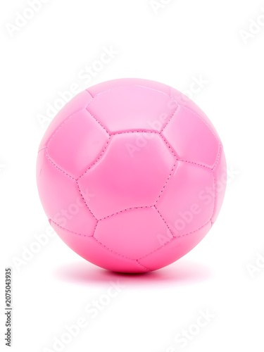pink soccer ball isolated