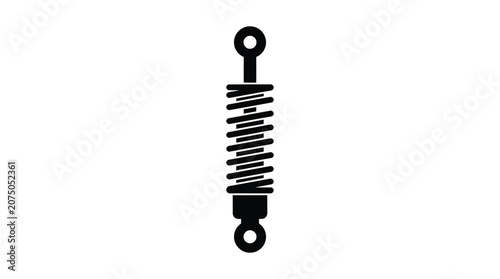 Foto Shock Absorber Silhouette Against A White Background