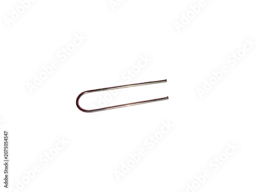 A single metal bobby pin or hair clip