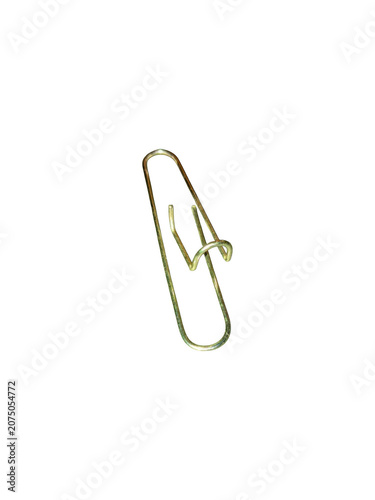 Single metal paper clip for office and school organization
