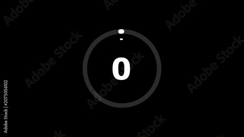 5 second countdown with circle animation, 5 to 0 animation countdown. 4K video, 5 Second Countdown Timer Animation with Modern Digital Clock and Circular Progress