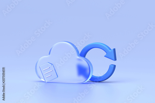 Glassmorphism icon set featuring transparent dollar coin and blue growth bar chart with upward arrow indicating financial success