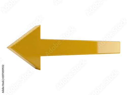 Yellow Arrow Sign Pointing Left
