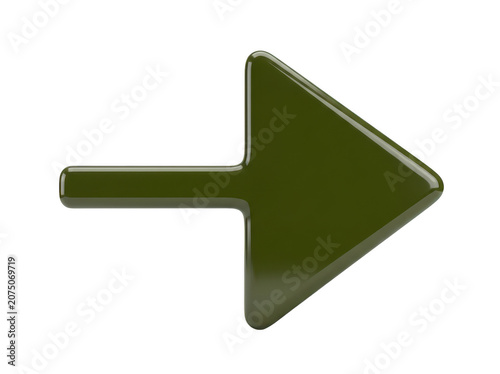 Green Arrow Sign Indicating Direction and Movement