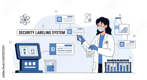 Scientist uses security labeling system for medical research and identification