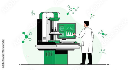 Scientist Using Advanced Scientific Equipment in Laboratory
