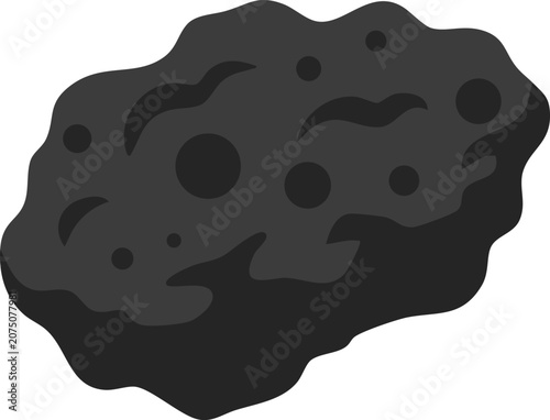 Quadro su tela Dark bumpy asteroid drifting slowly through deep dark space
