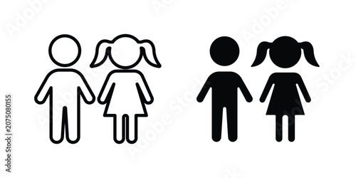 Boy and girl icon