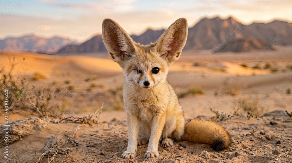 Naklejka premium kangaroo in the desert