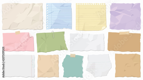A Crumpled Paper Panels Set 