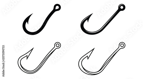Konstfotografi Fishing Hooks In Black Silhouette angling bait
