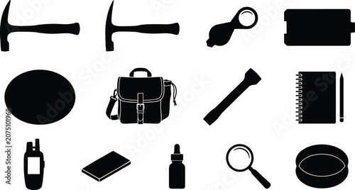 фотографія Geology field research gold prospecting geological exploration mapping and rock