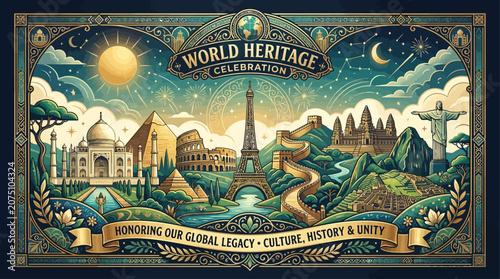 Photos A vibrant illustrated tribute celebrating the rich tapestry of global historical