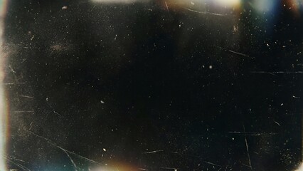 Vintage Film Dust and Grain Overlay on Dark Background — Analog Texture Effect