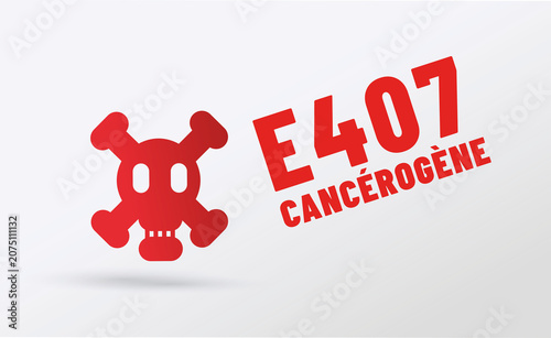 E407 - Carraghénane - Agent de texture cancérogène