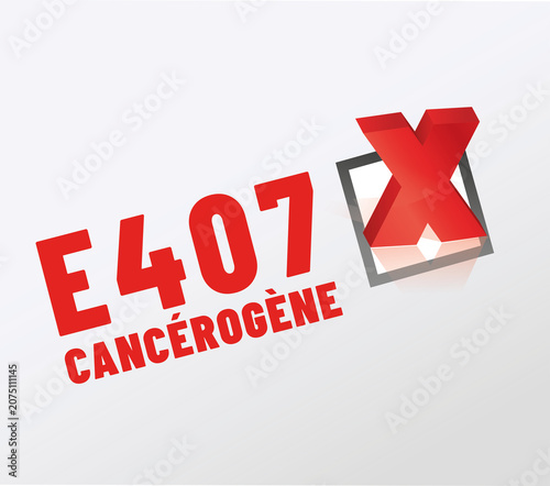 E407 - Carraghénane - Agent de texture cancérogène
