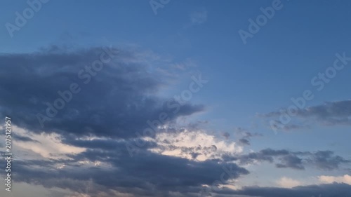 Timelapse with Fast Moving Clouds in Blue Sky – Nature Landscape Time Lapse Video