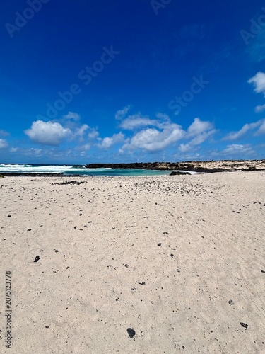 sand dunes and blue sky in Lanzarote