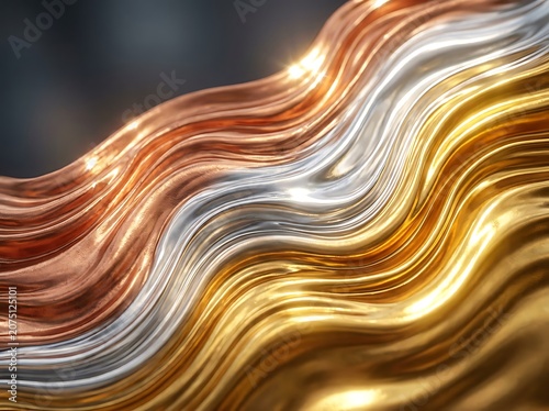 Abstract Wavy Light Streaks Background Design.