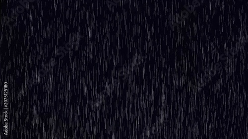 Obraz na płótnie Silhouette of rain streaks on dark background, minimalist weather concept raindr