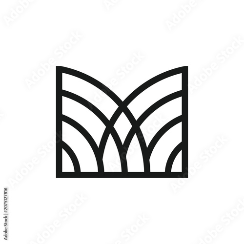 Geometric Intersecting Line Art Letter M Logo