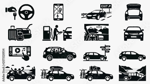 Illustrated Roadside Vehicle Emergency Scenarios.