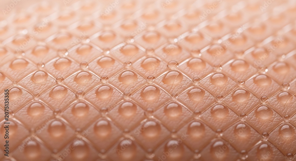 Obraz premium Close-up of brown quilted material with diamond dot pattern