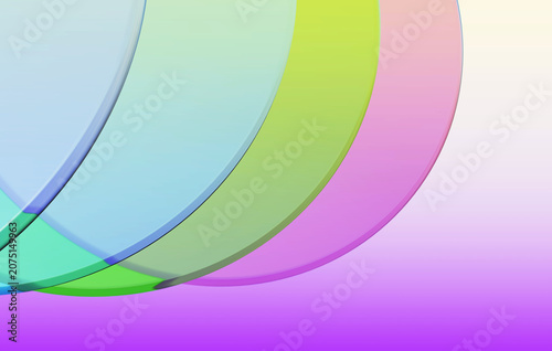 Abstract Transparent Glass Layers Background with Gradient Colors, Modern 3D Geometric Composition