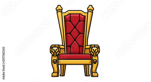Large Red Throne Chair.