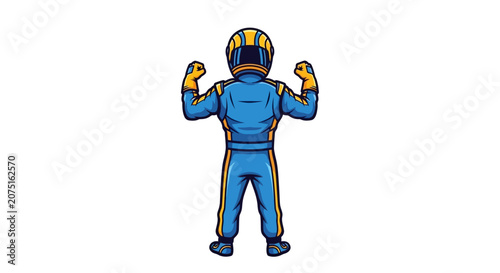 Racing Driver in Blue.