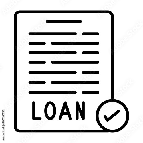 Bilde på lerret Loan Vector Icon