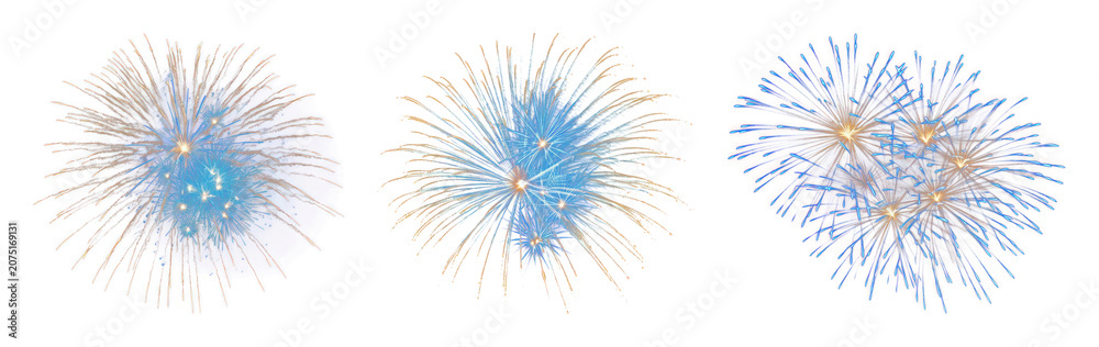 Obraz premium PNG Vibrant fireworks display celebration on transparent background