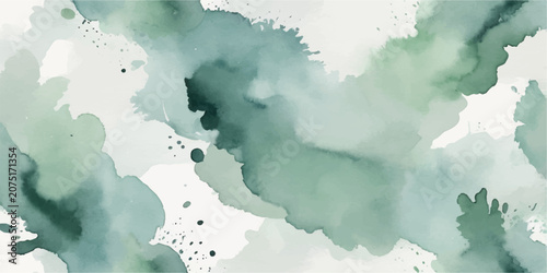 Fotografía Abstract Blue Watercolor World Map Background with Clouds, Ocean, Sky and Earth