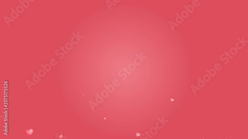 Floating pink hearts red gradient background romantic valentine celebration animation ideal for festive digital greetings and wedding social media.
