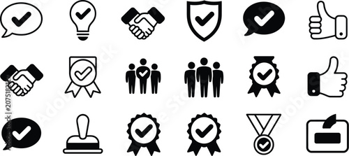 Black vector icon set of kitchen utensils, cutlery and kitchen tools for business finance concept, strategy and management idea, web and computer interface illustration design symbols