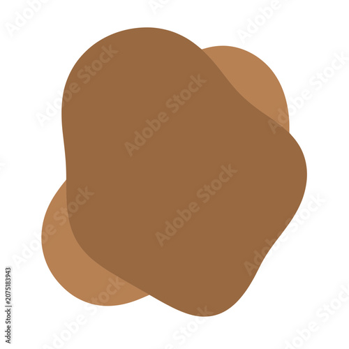Abstract Brown Overlapping Shapes Vector