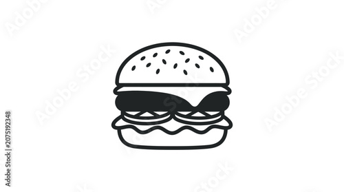 Simple Hamburger Linear Icon