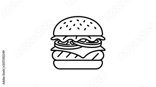 Simple Hamburger Linear Icon