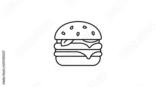 Simple Hamburger Line Icon